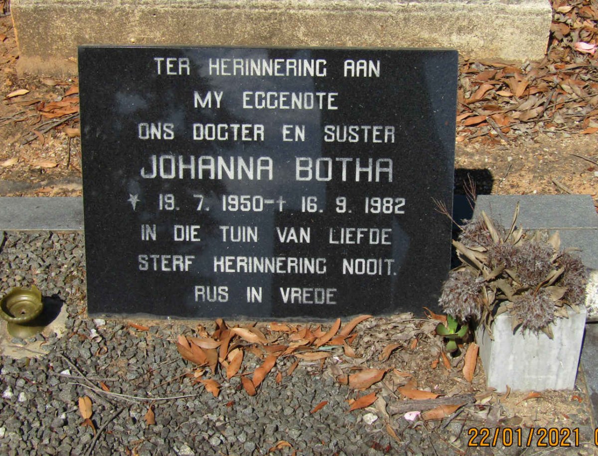 BOTHA Johanna 1950-1982