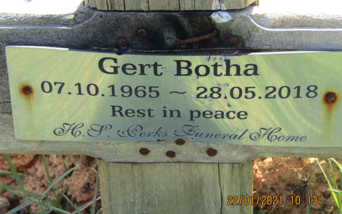 BOTHA Gert 1965-2018