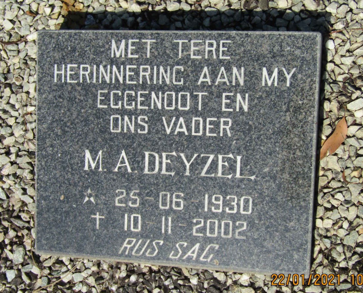 DEYZEL M.A. 1930-2002