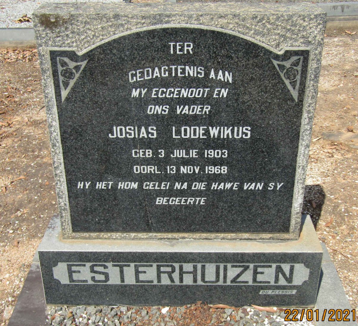 ESTERHUIZEN Josias Lodewikus 1903-1968