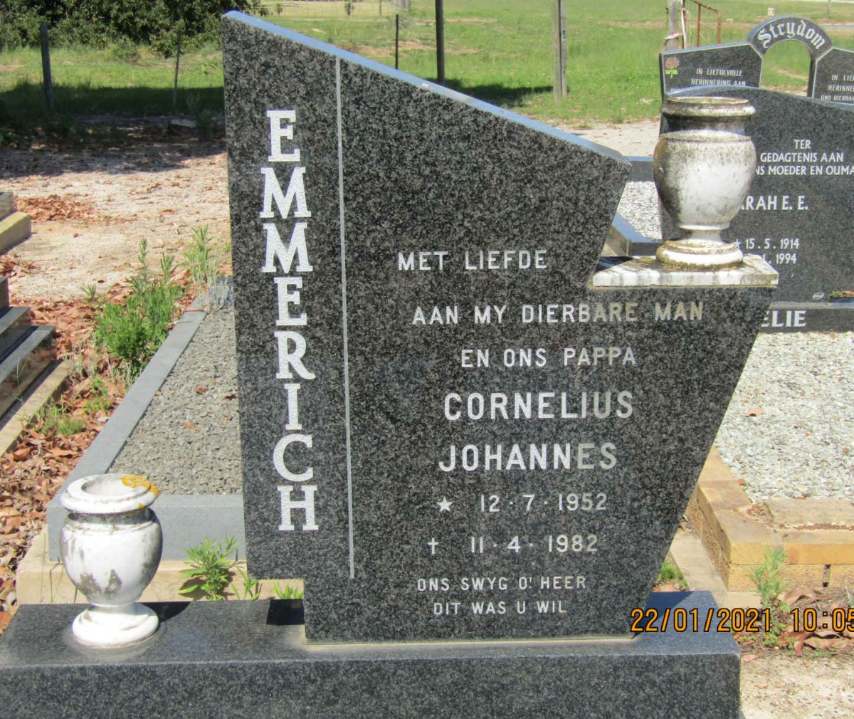 EMMERICH Cornelius Johannes 1952-1982
