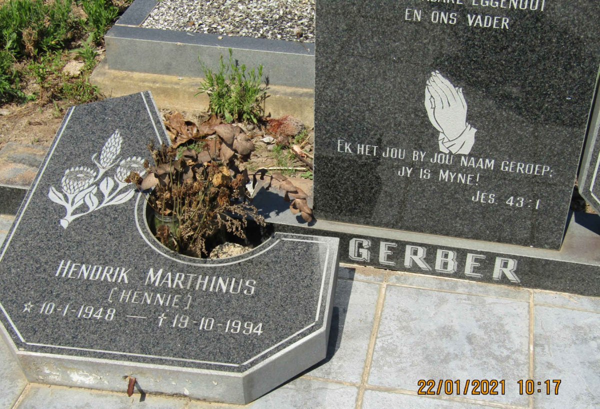 GERBER Hendrik Marthinus 1948-1994