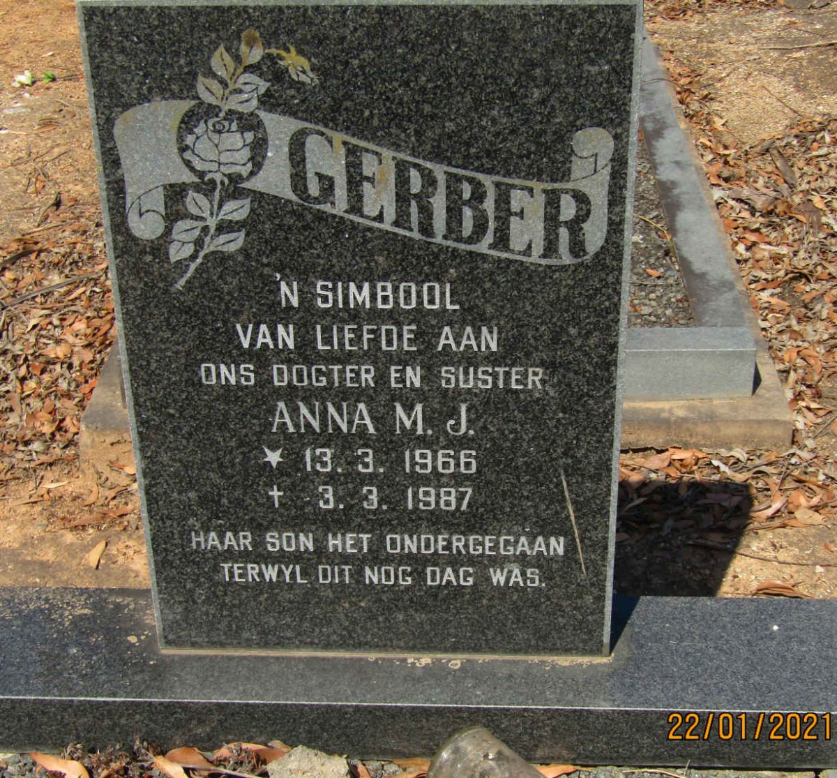 GERBER Anna M.J. 1966-1987