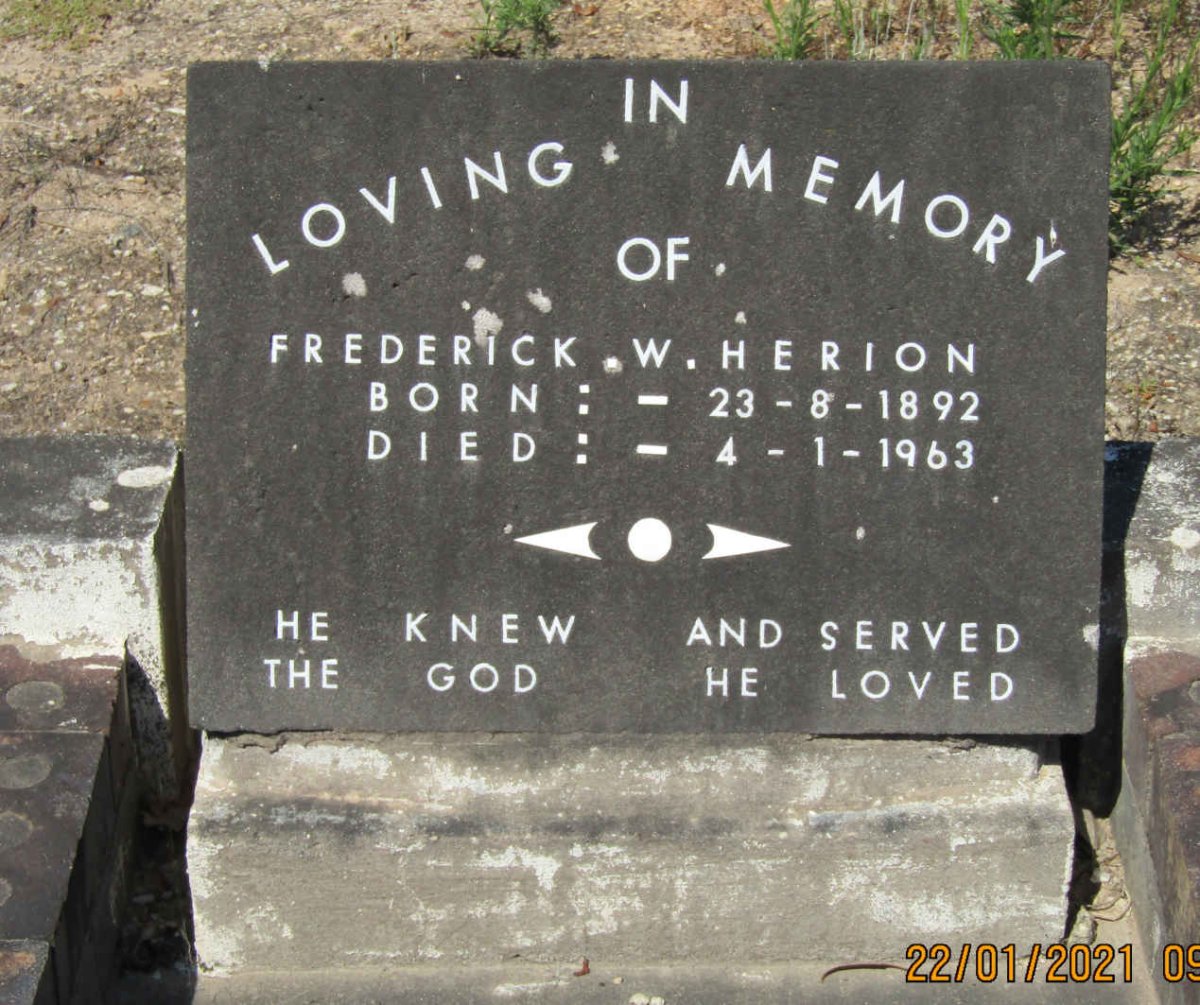 HERION Frederick W. 1892-1963