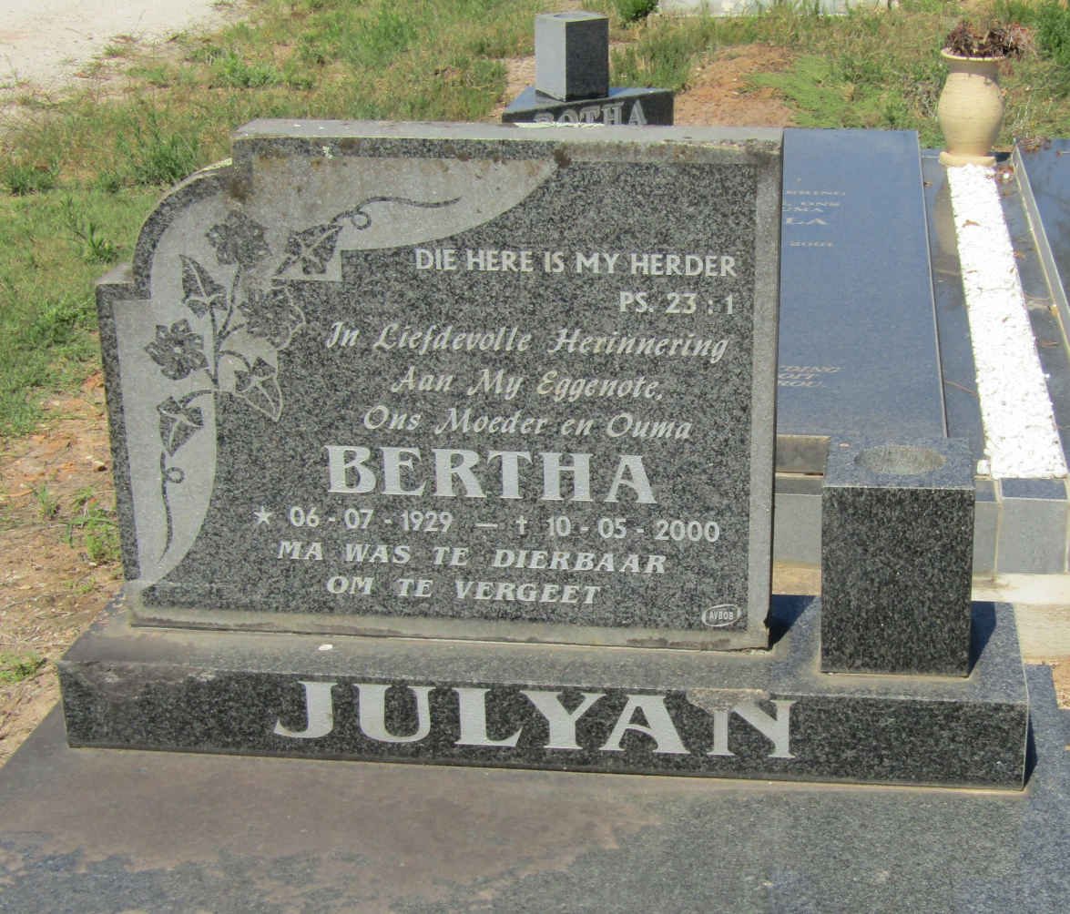 JULYAN Bertha 1929-2000