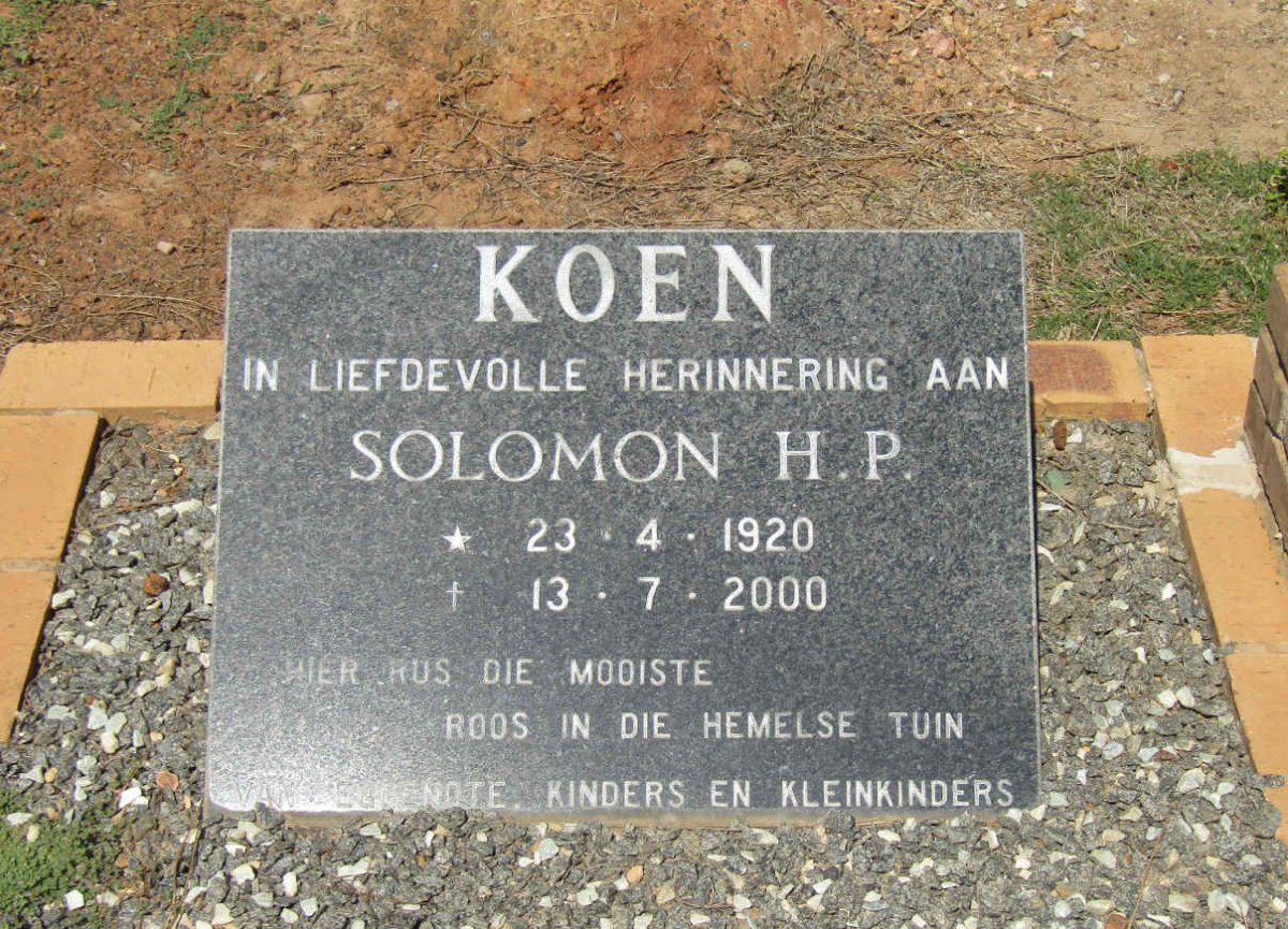 KOEN Solomon H.P. 1920-2000