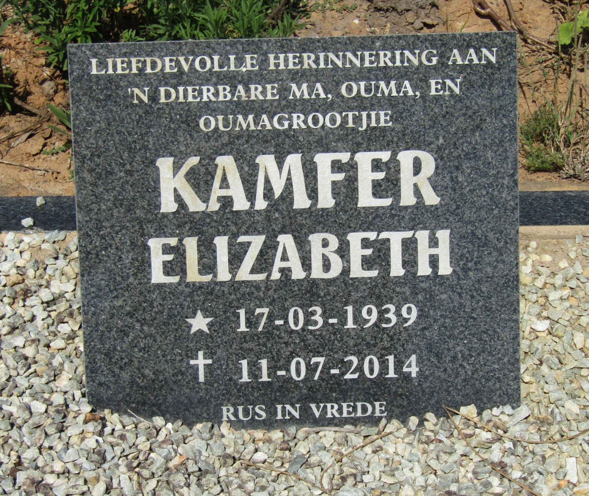 KAMFER Elizabeth 1939-2014