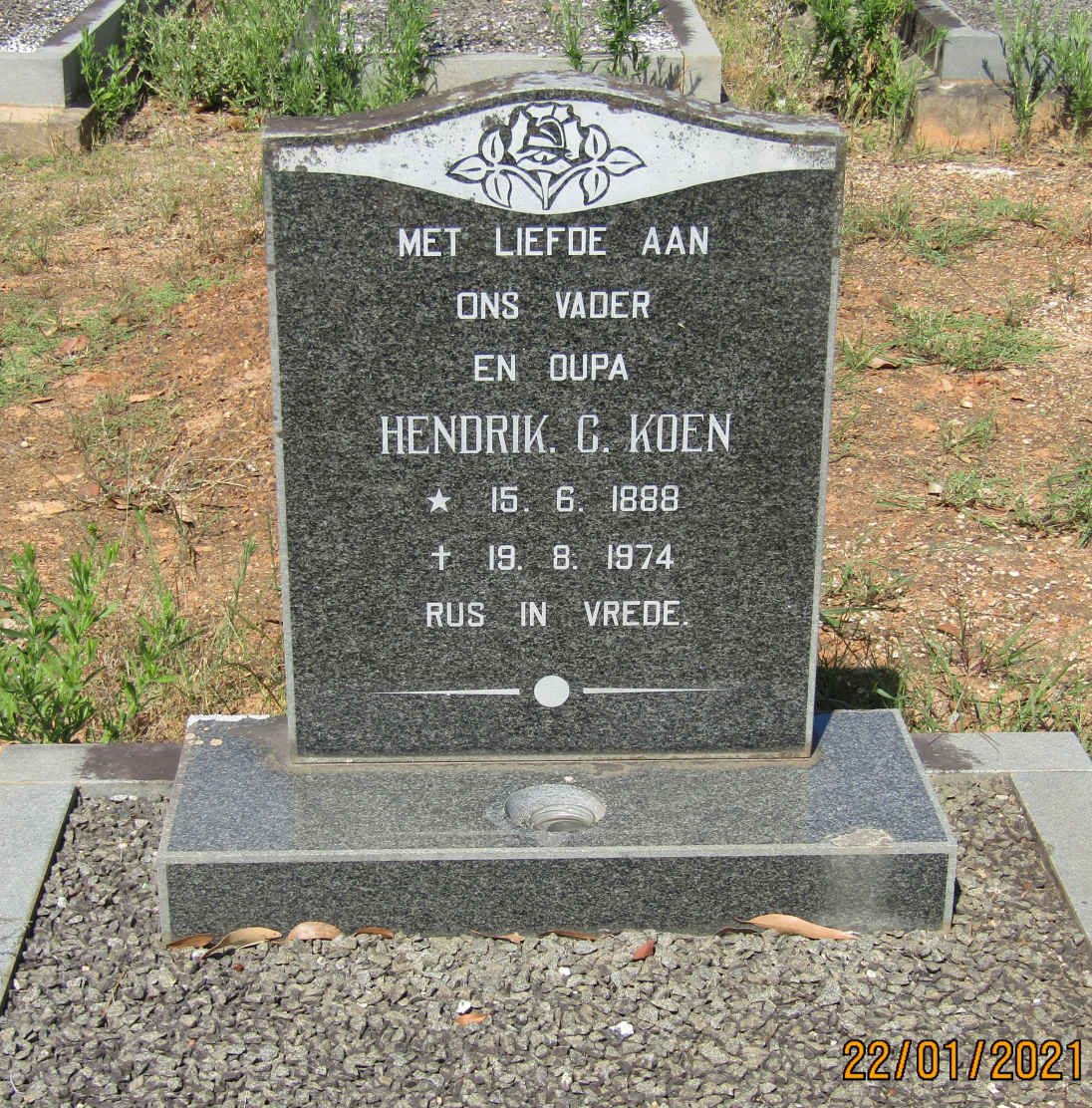 KOEN Hendrik C. 1888-1974