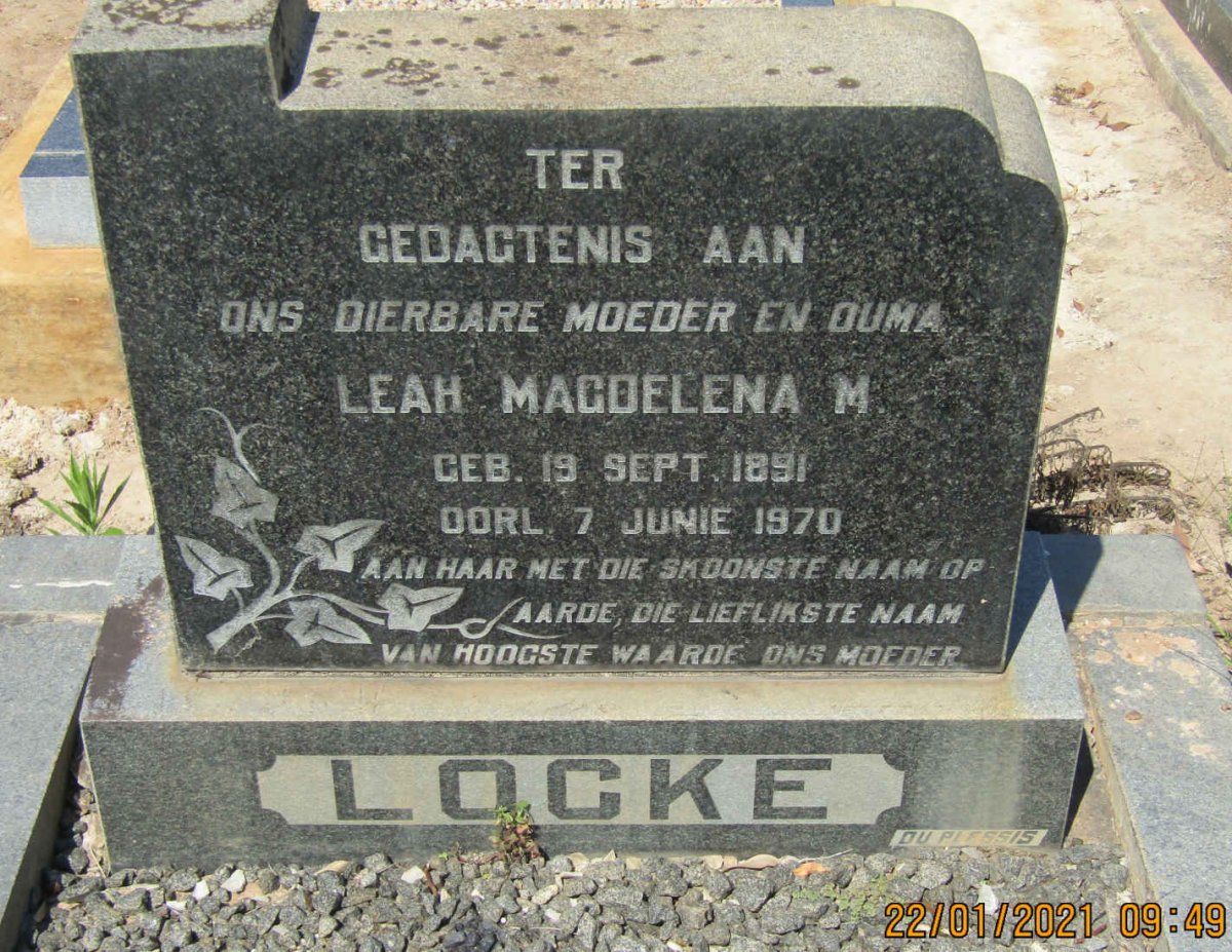 LOCKE Leah Magdalena M. 1891-1970
