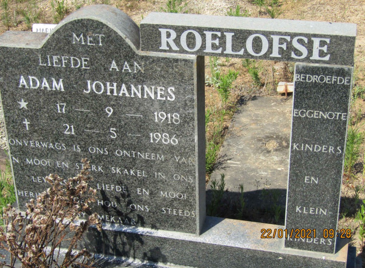 ROELOFSE Adam Johannes 1918-1986