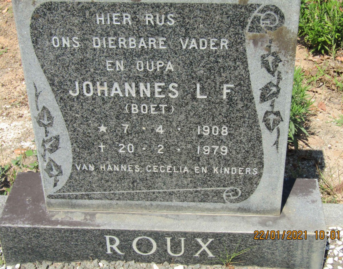 ROUX Johannes L.F. 1908-1979