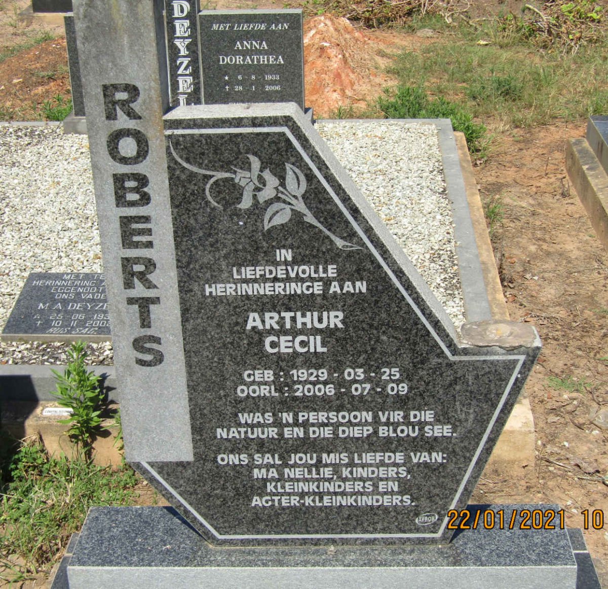 ROBERTS Arthur Cecil 1929-2006