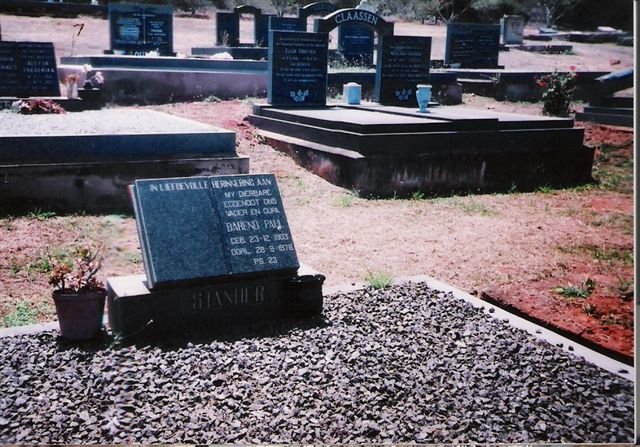 STANDER Barend Paul 1933-1978