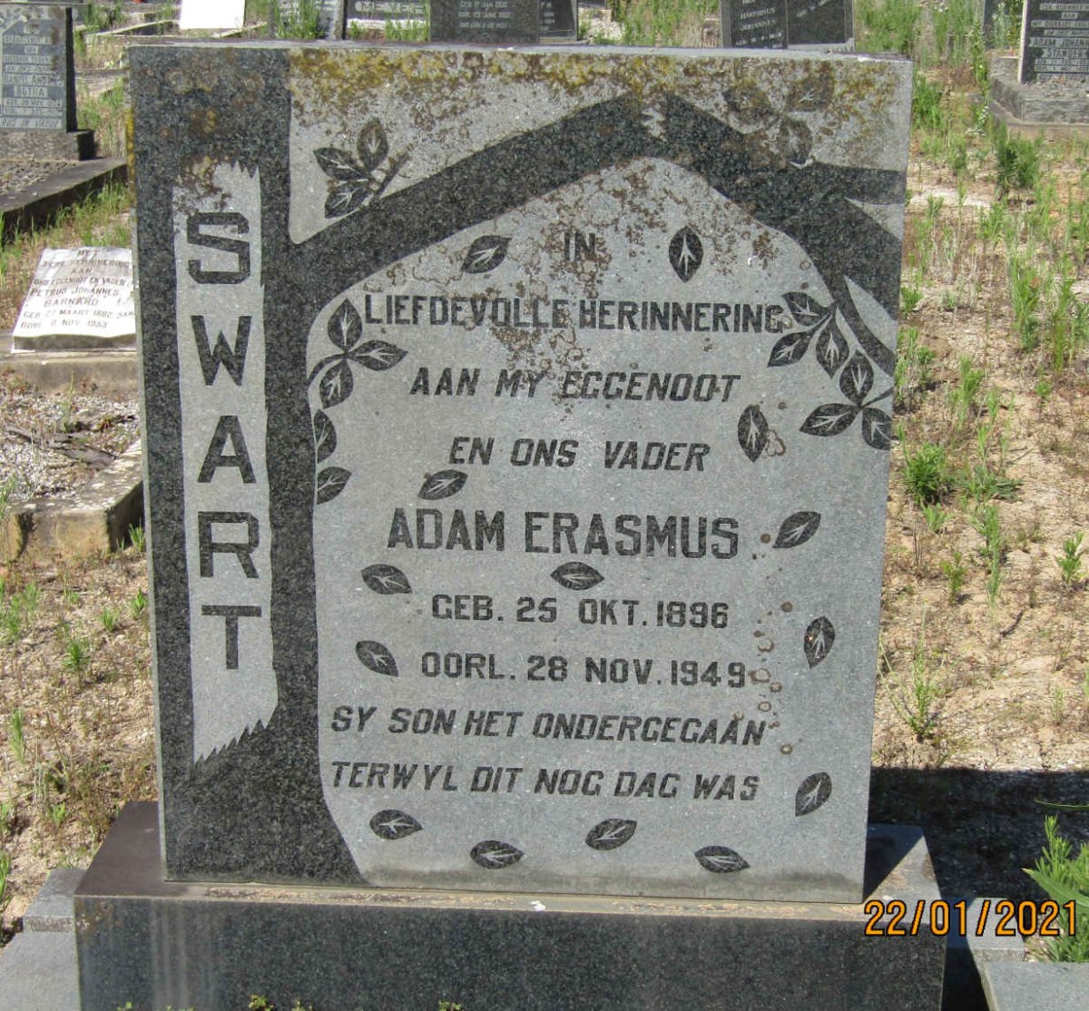 SWART Adam Erasmus 1896-1949