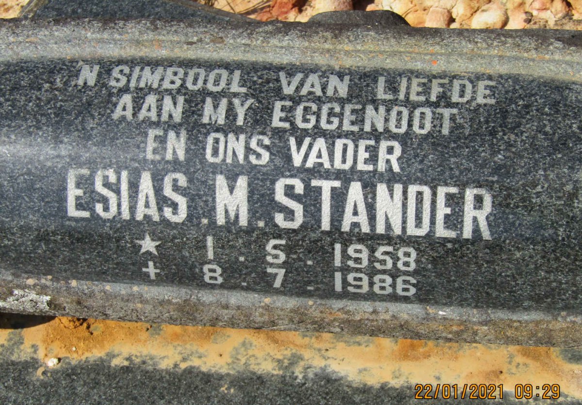 STANDER Esias M. 1958-1986
