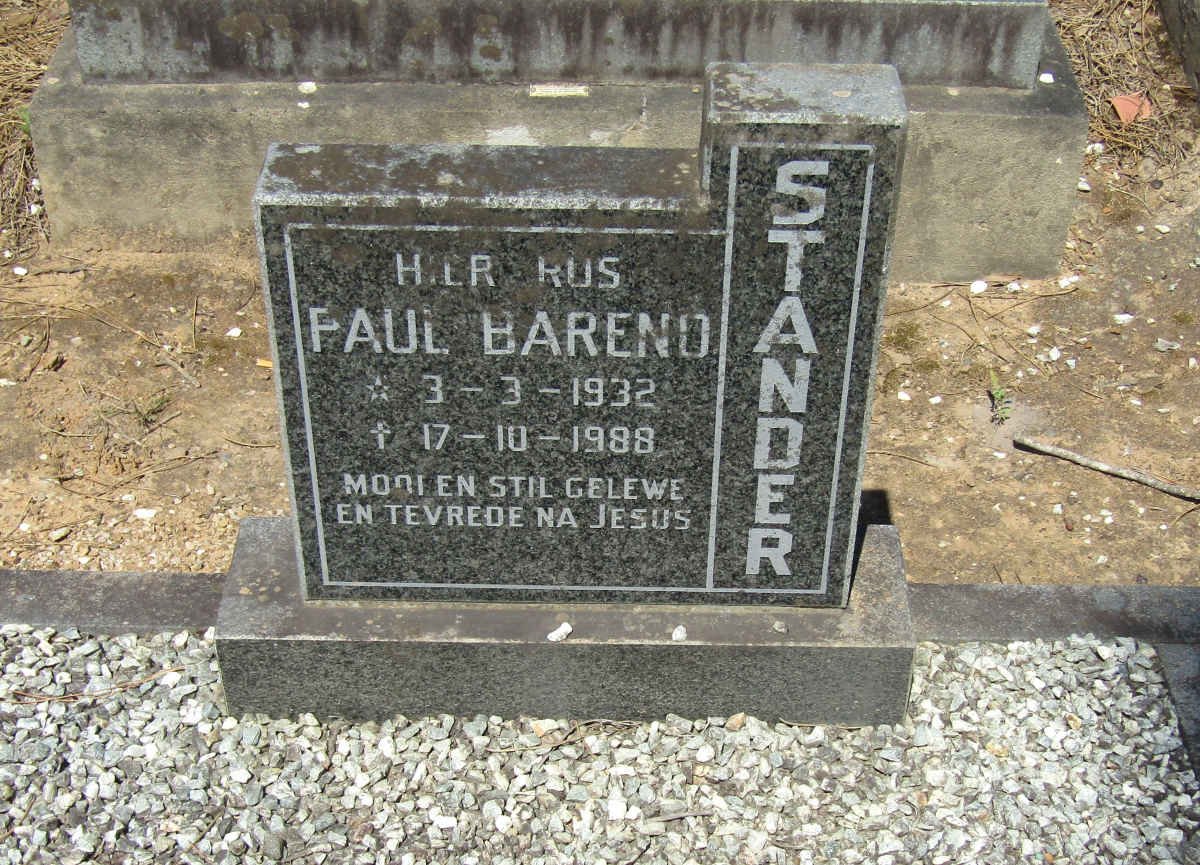 STANDER Paul Barend 1932-1988