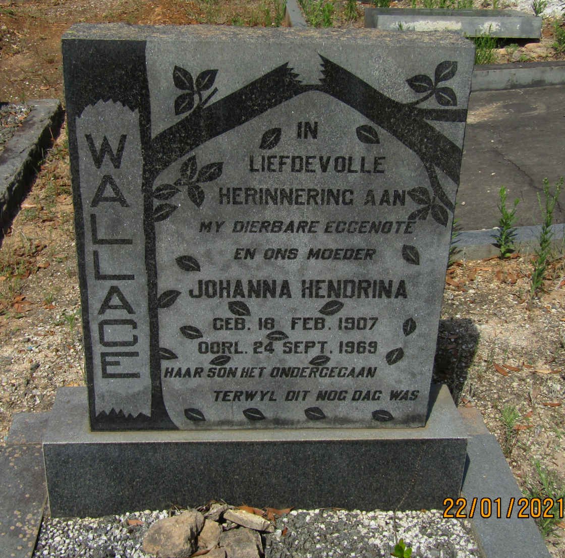 WALLACE Johanna Hendrina 1907-1969