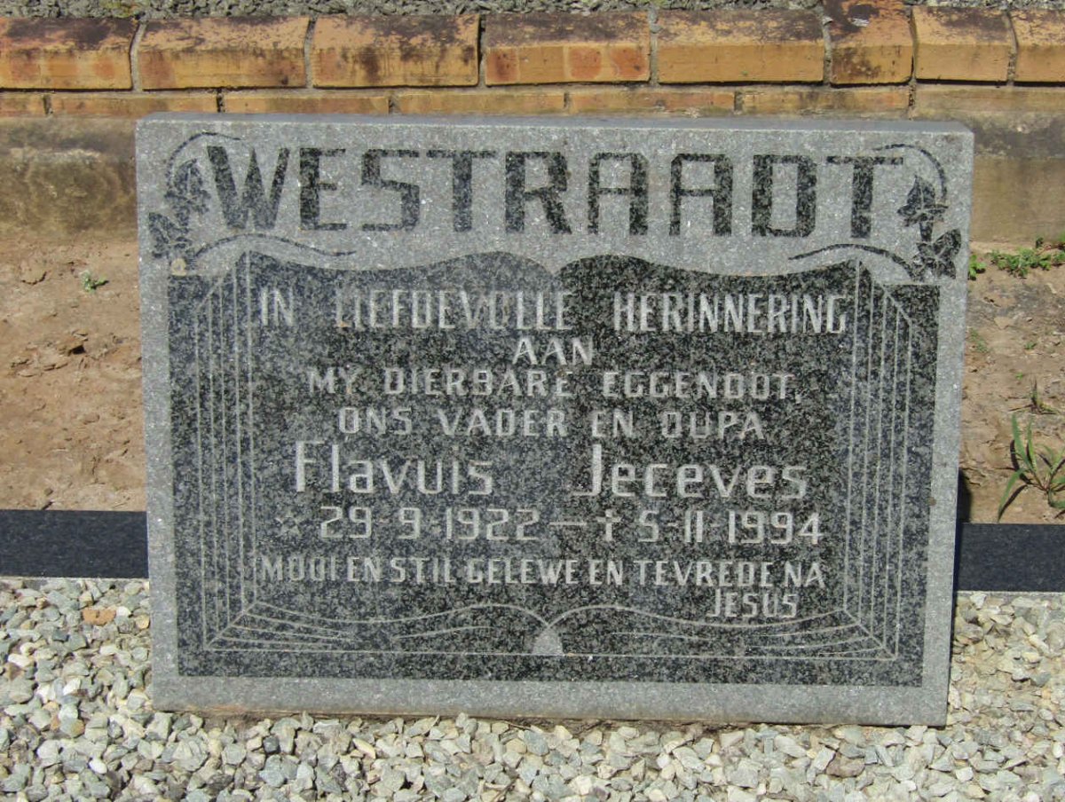 WESTRAADT Flavuis Jeceves 1922-1994