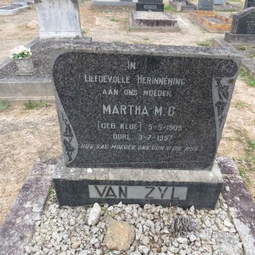 ZYL Martha M.C., van 1905-1957
