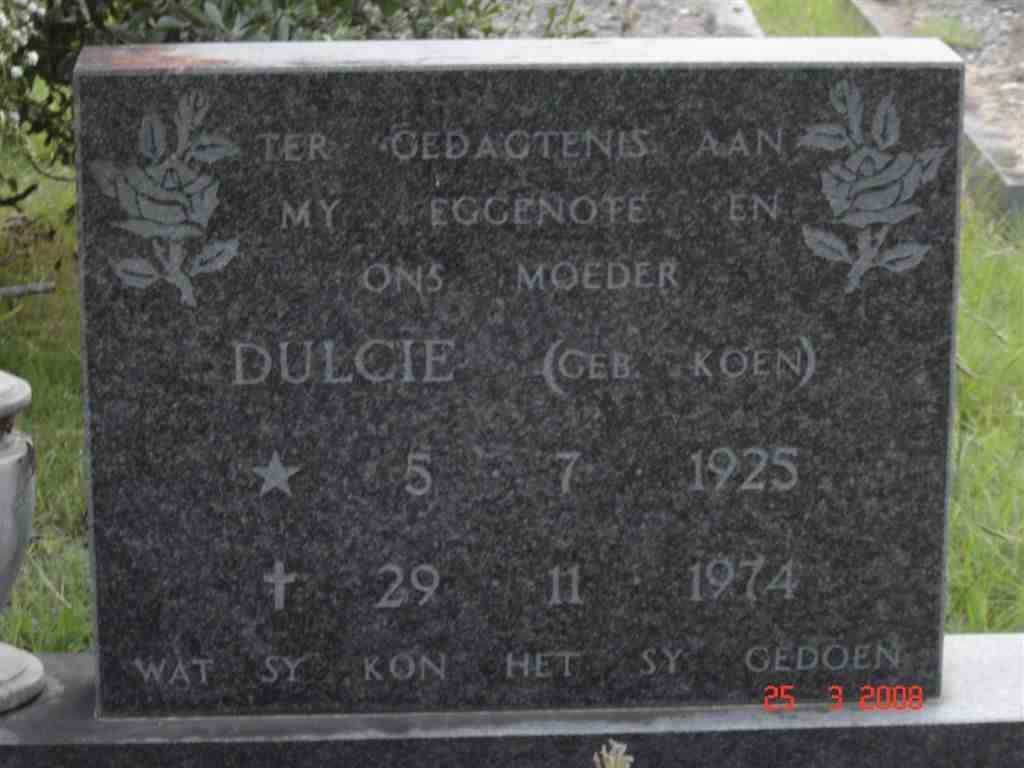 MELLS Dulcie nee KOEN 1925-1974