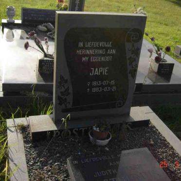POSTHUMUS Japie 1913-1983 &amp; Judith Ellen 1915-1991