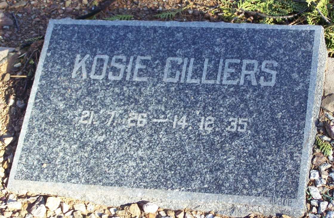 CILLIERS Kosie 1926-1935