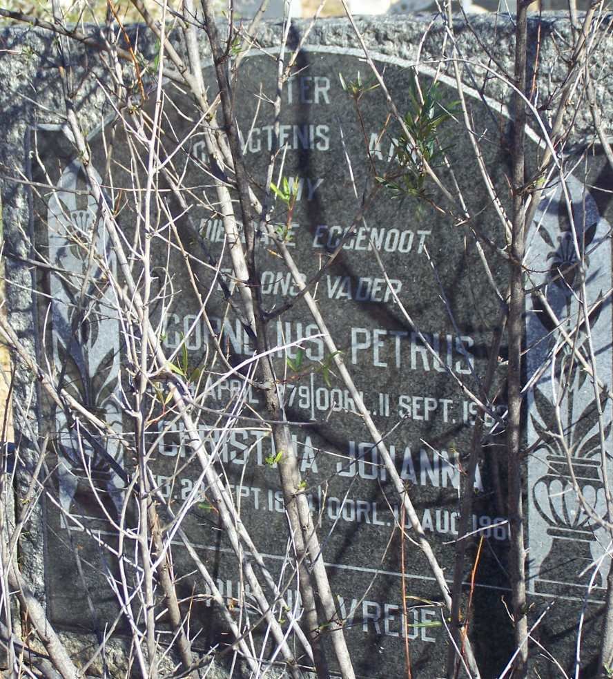 CRAFFORD Cornelius Petrus 1879-1962 &amp; Christina Johanna 1884-1966