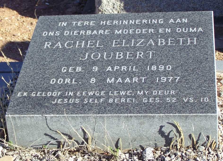 JOUBERT Rachel Elizabeth 1890-1977