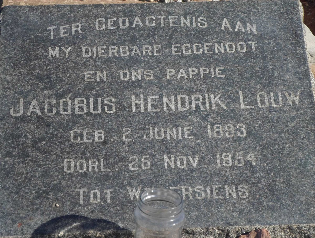LOUW Jacobus Hendrik 1893-1954