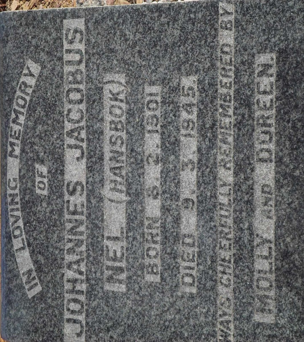 NEL Johannes Jacobus 1901-1945