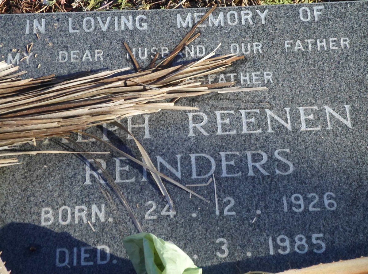 REINDERS Ralph Reenen 1926-1985