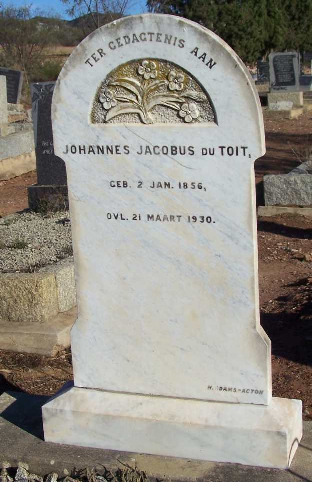 TOIT Johannes Jacobus, du 1856-1930