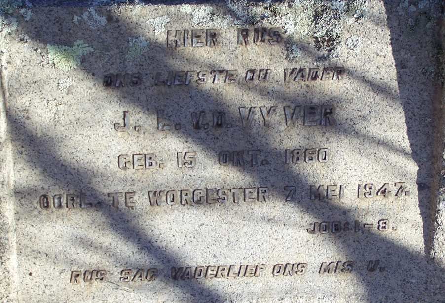 VYVER J.L., v.d. 1860-1947