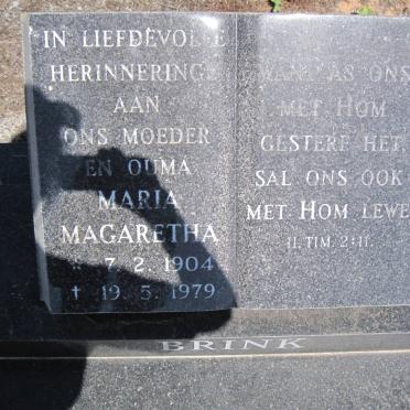 BRINK Maria Magaretha 1904-1979