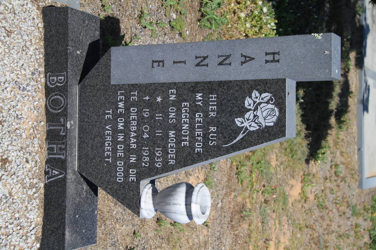 BOTHA Hannie 1939-1982