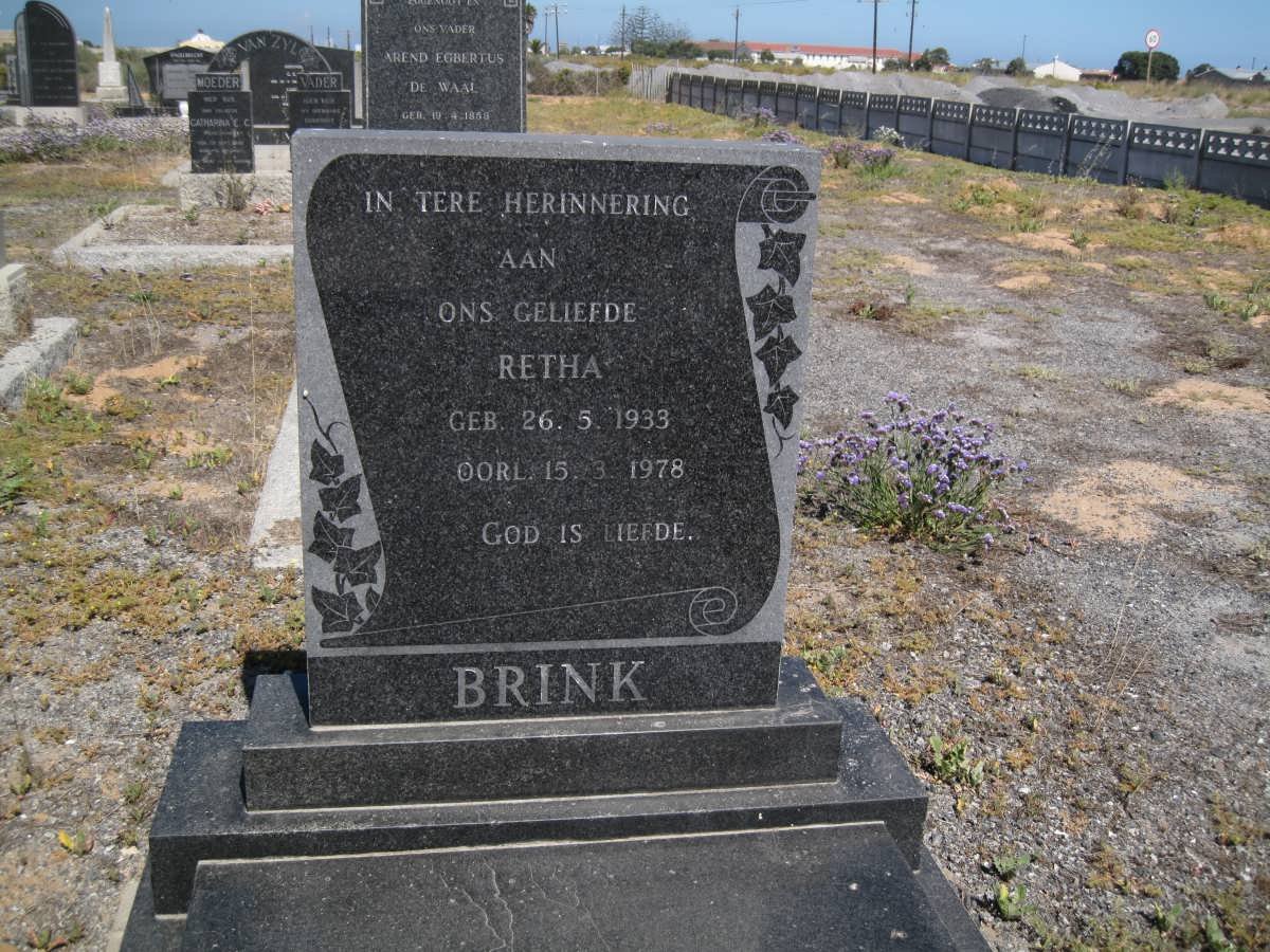 BRINK Retha 1933-1978