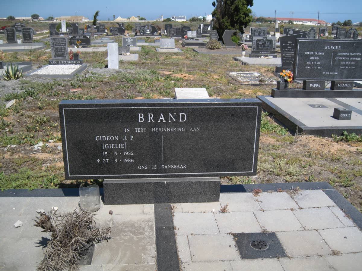 BRAND Gideon J.P. 1932-1986