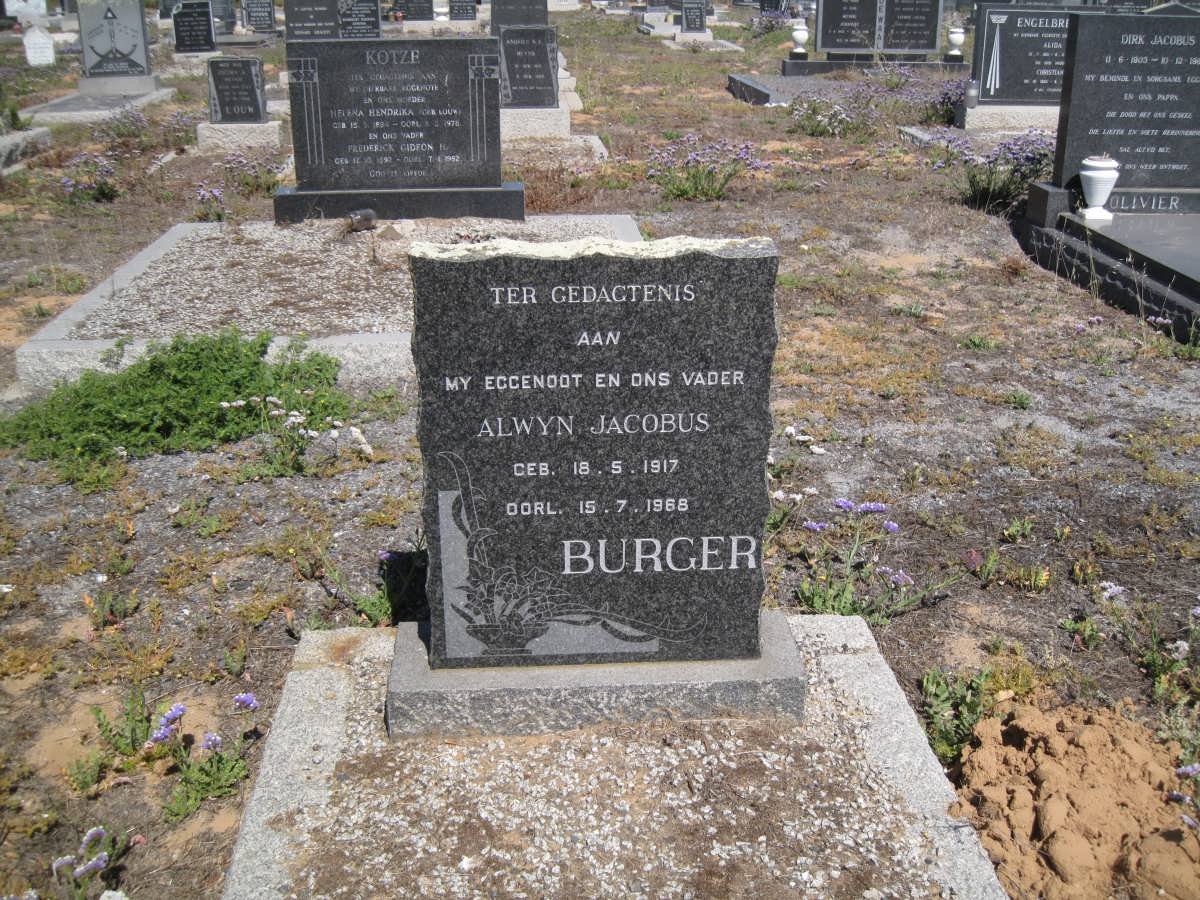 BURGER Alwyn Jacobus 1917-1968