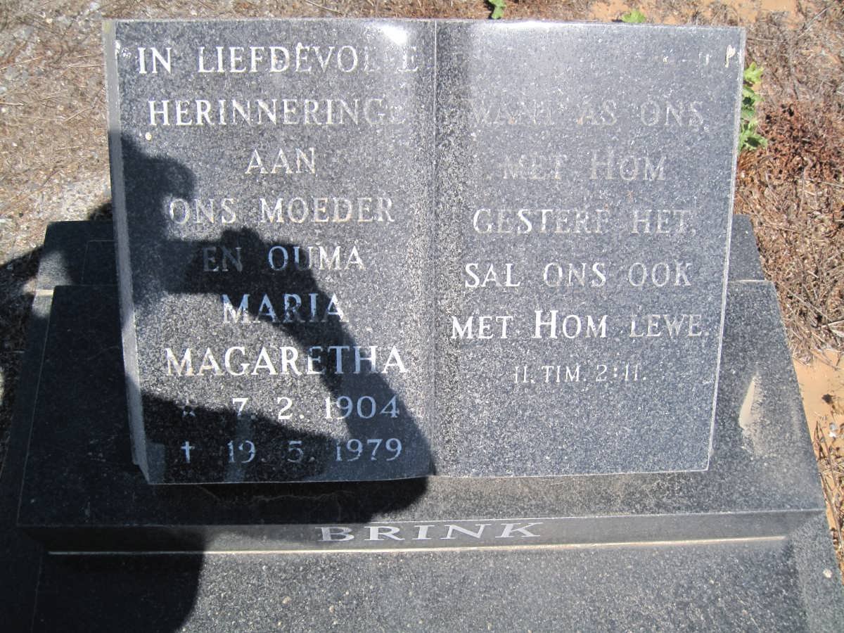 BRINK Maria Magaretha 1904-1979