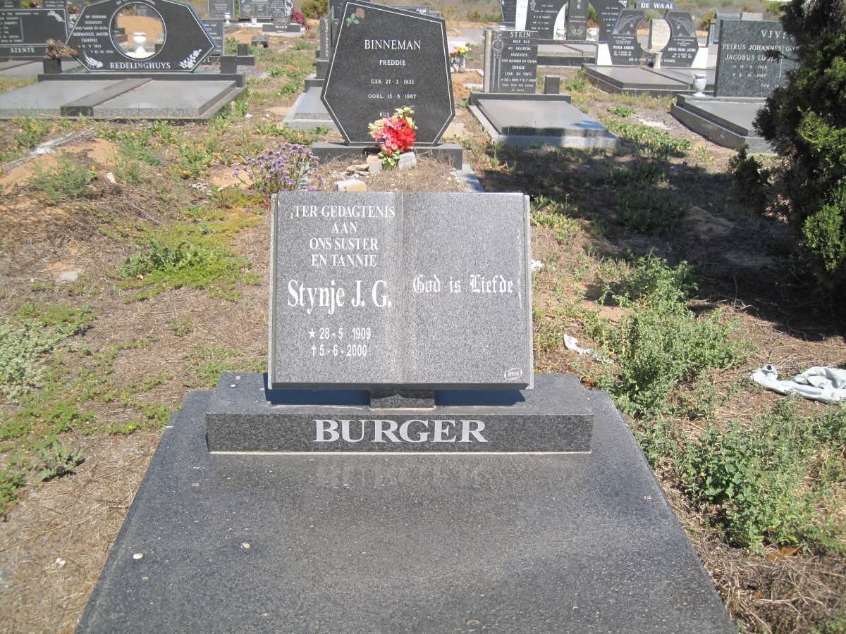 BURGER Stynje J.G. 1909-2000