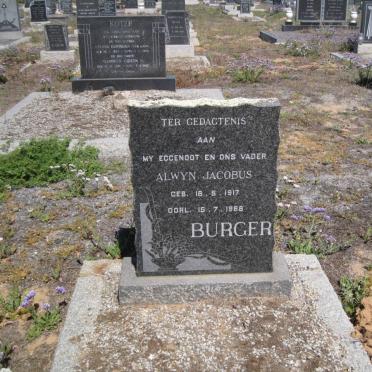 BURGER Alwyn Jacobus 1917-1968