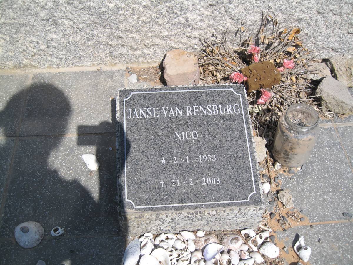 RENSBURG Nico, Janse van 1933-2003