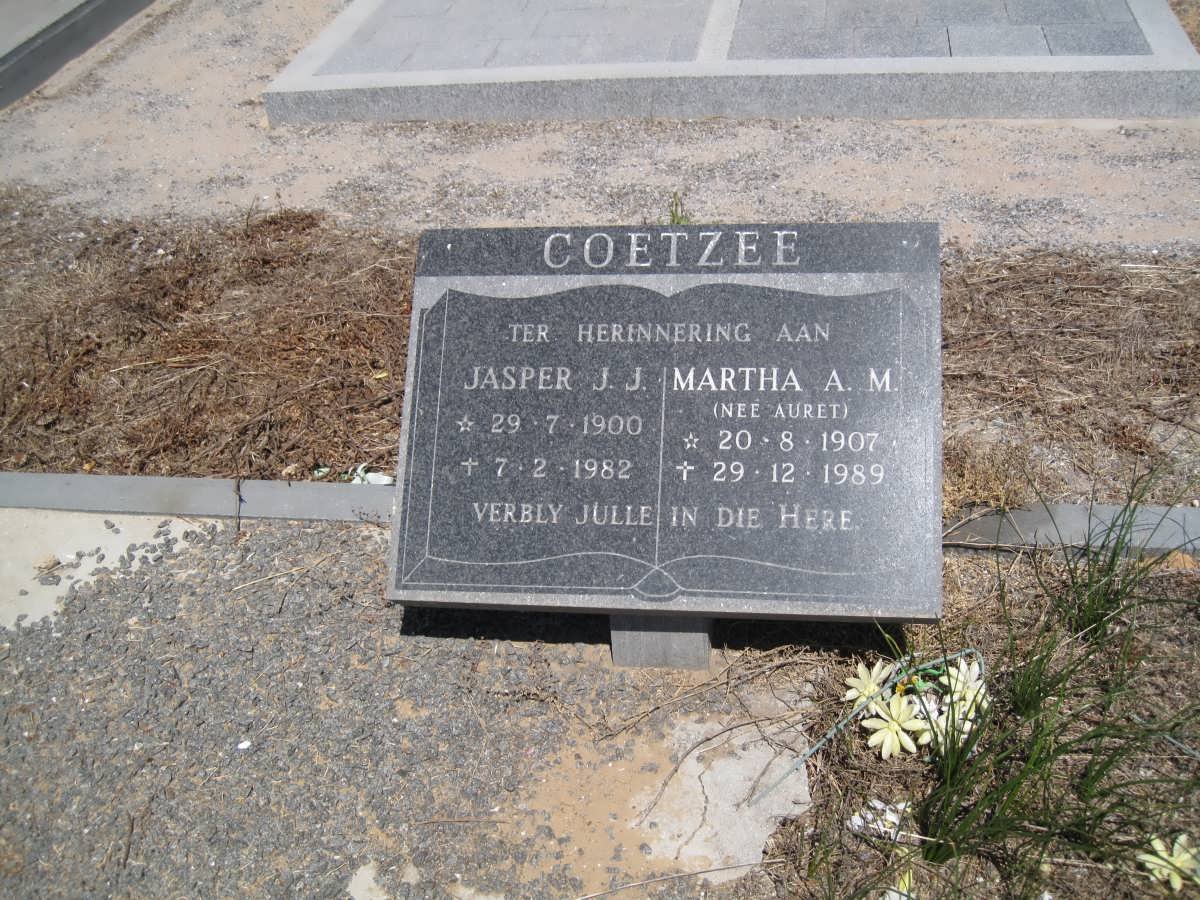COETZEE Jasper J.J. 1900-1982 &amp; Martha A.M. AURET 1907-1989