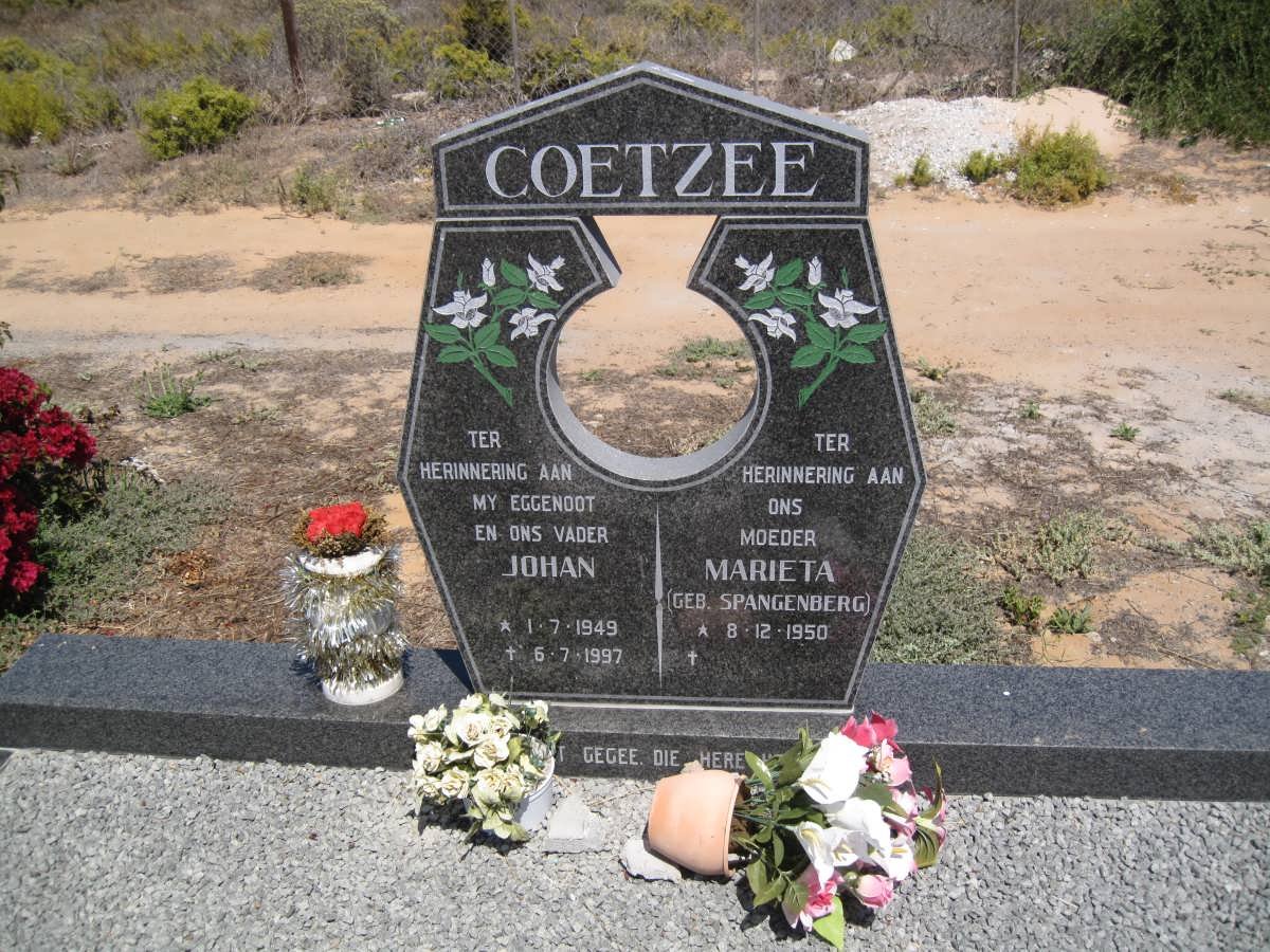 COETZEE Johan 1949-1997 &amp; Marieta SPANGENBERG 1950-