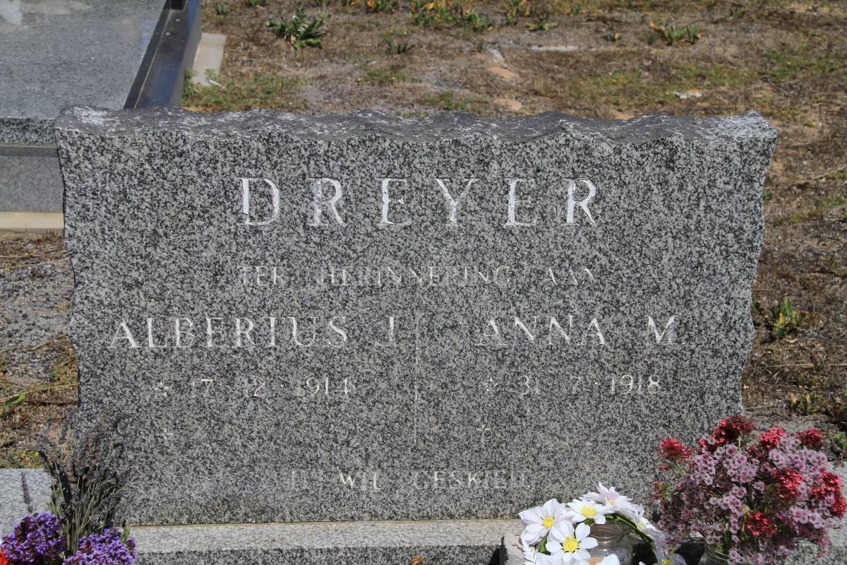 DREYER Albertus J. 1914- &amp; Anna M. 1918-