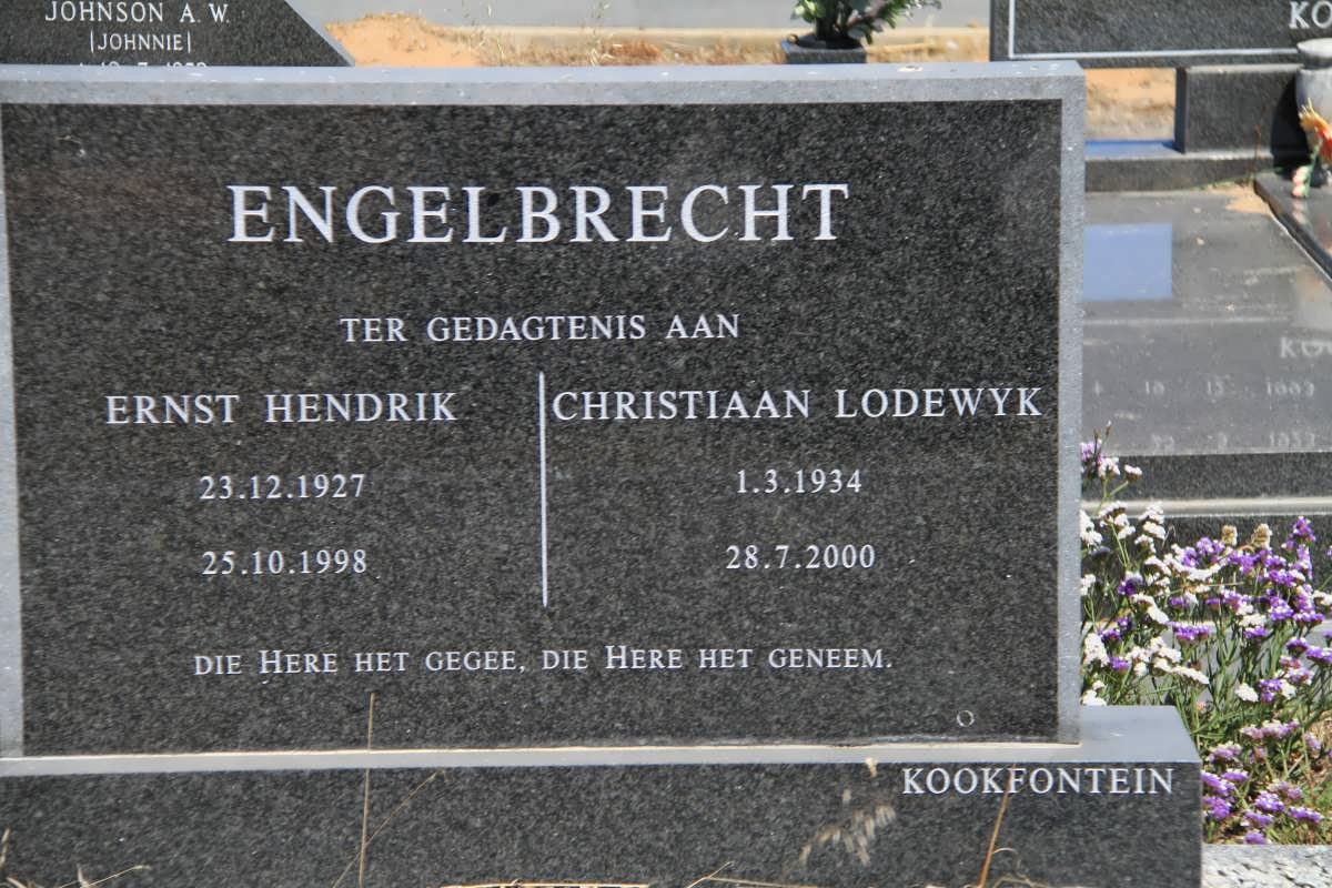 ENGELBRECHT Ernst Hendrik 1927-1998 :: ENGELBRECHT Christiaan Lodewyk 1934-2000