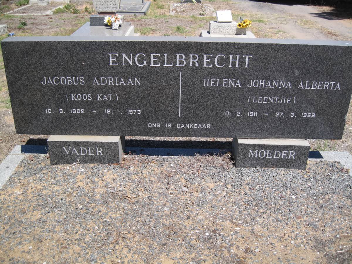 ENGELBRECHT Jacobus Adriaan 1902-1973 &amp; Helena Johanna Alberta 1911-1969