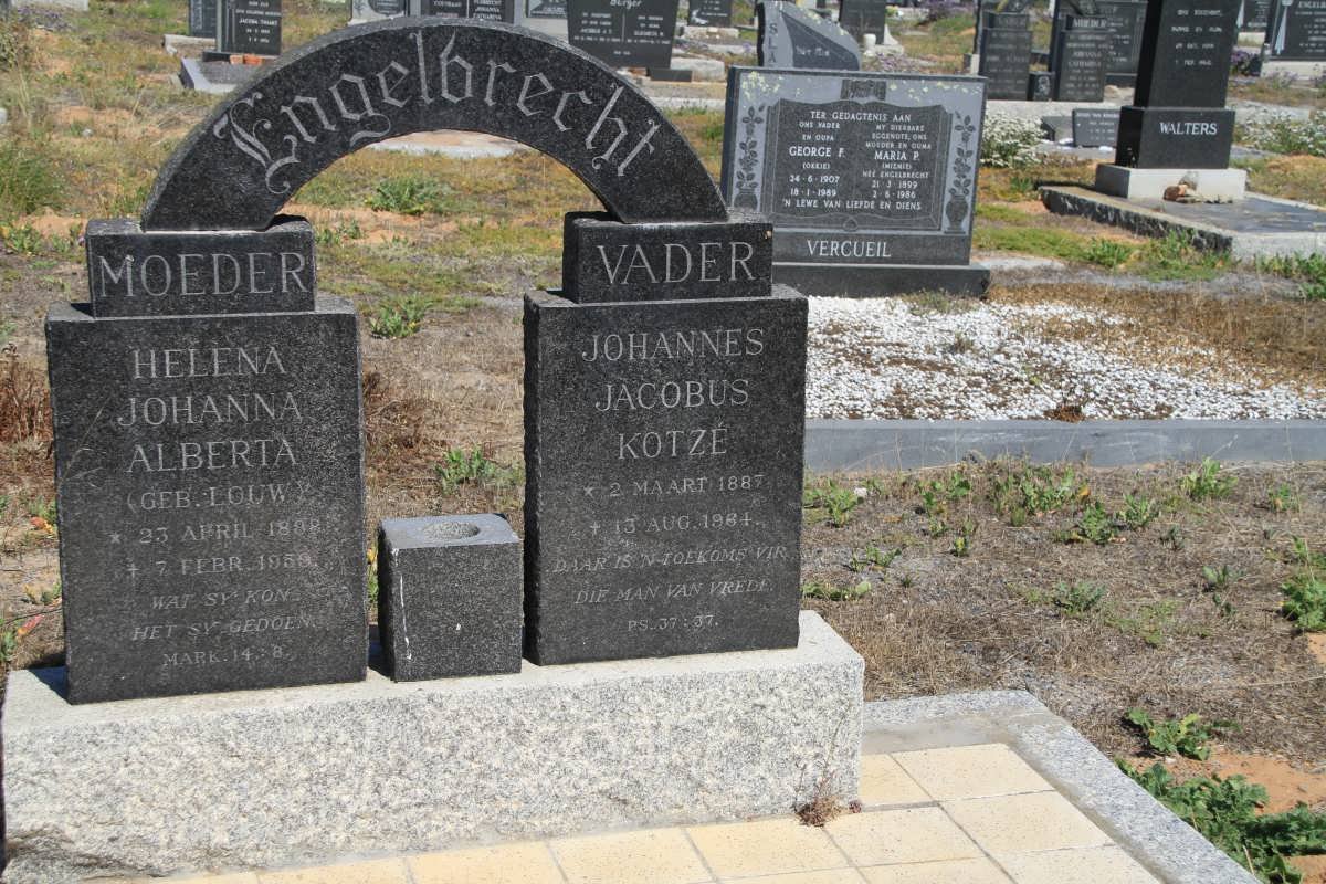 ENGELBRECHT Johannes Jacobus Kotze 1887-1964 &amp; Helena Johanna Alberta LOUW 1902-1959