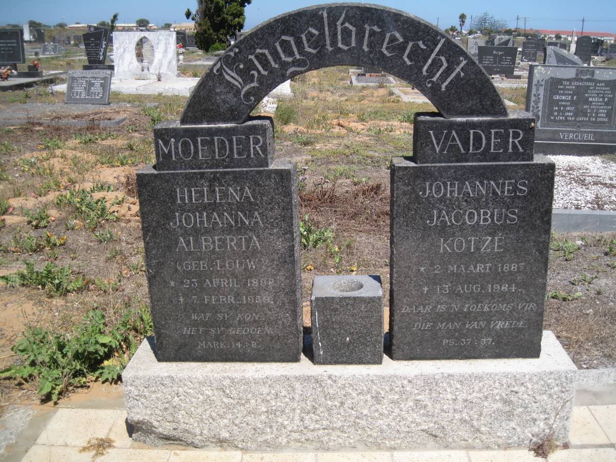 ENGELBRECHT Johannes Jacobus Kotze 1887-1964 &amp; Helena Johanna Alberta LOUW 1888-1959