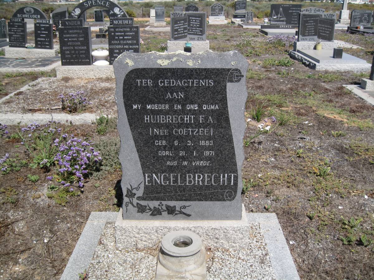ENGELBRECHT Huibrecht F.A. nee COETZEE 1883-1971